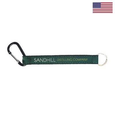 6-1/2" Woven Key Strap w/ Carabiner - "Elite" Weave