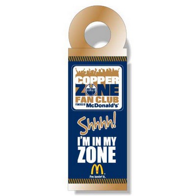 .020 White PVC Plastic Door & Shower Hanger (3.25"x10.25"), Full Color