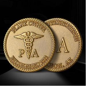 1.5" Custom Shape Die Struck Challenge Coin (No Color)