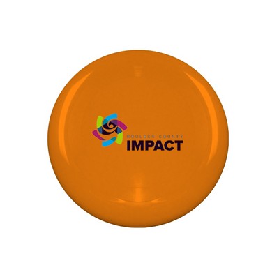 10" Style Hard Plastic Disc PMS165 Orange- Full Color Logo Flying Discs