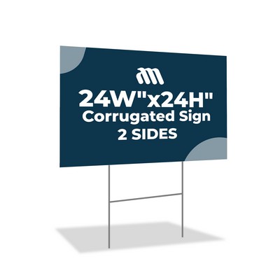 Custom Yard Signs - 2 SIDES (24"Wx24"H)