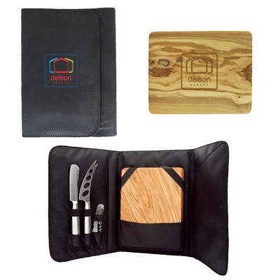 Picnic Cheese Set w/Olivewood Board (5 Piece)