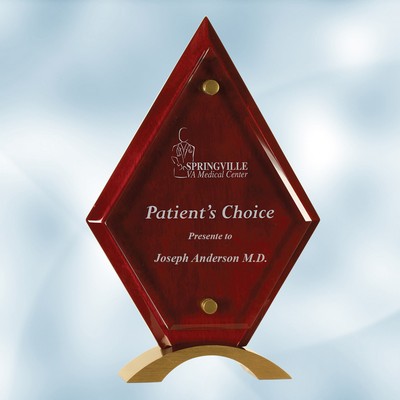 Diamond Rosewood Piano Finish Floating Acrylic Award (Small)