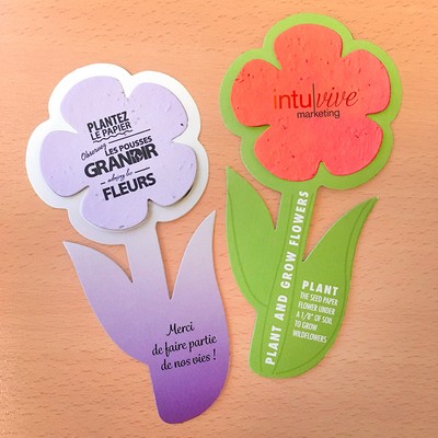 1-Sided Rounded Flower w/Plantable Shape