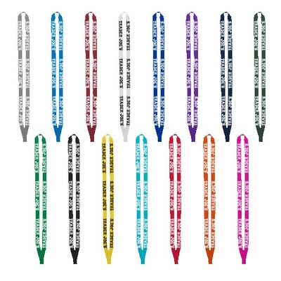 IMPORT Rush 5/8" Polyester Lanyard with Sewn Silver Metal Split-Ring