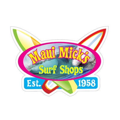 HD Resolution Sticker | Custom | Die Cut Shape | White Vinyl | Removable Adh | 176 to 210 Sq In