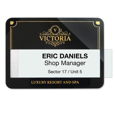 Selfit Pro Multiline Reusable Name Badges, 3" x 2.19"
