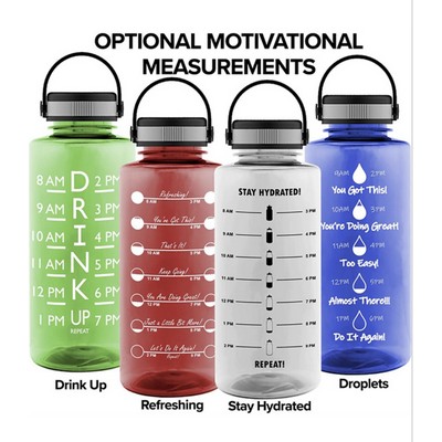36 oz. Transparent Bottle with Drink Measurements