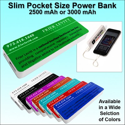 Pocket Size Power Bank 3000 mAh - Green