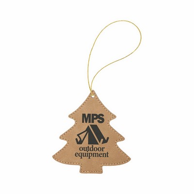 Light Brown Leatherette Tree Ornament