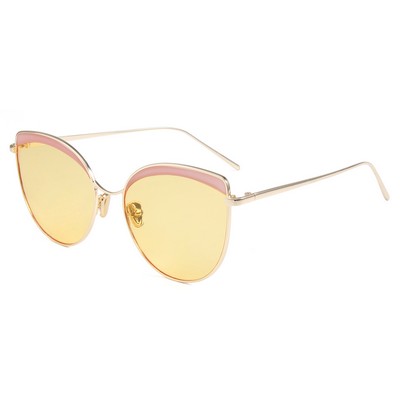 Sunglasses - Yellow Lenses - Gold Frames