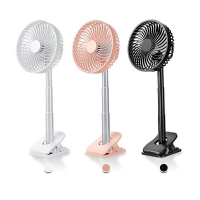 Portable Battery Operated Stroller 360 Degree Rotation Battery USB Rechargeable Clips table Fan