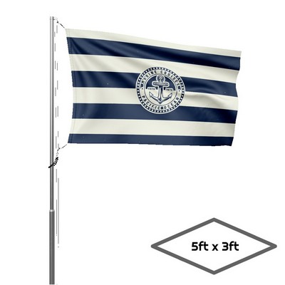 Single-Sided Dye Sublimation 1-Layer 5' X 3' Flag