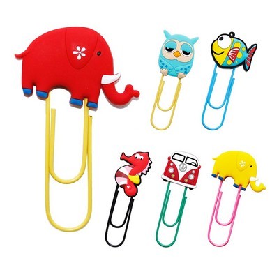 Paper Clip Soft Rubber PVC Bookmark