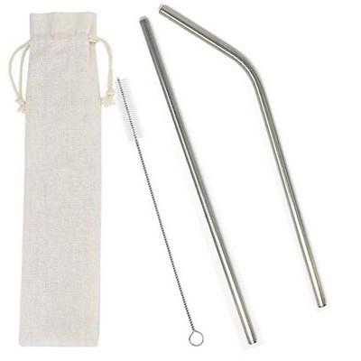 Metal Straws Set with Brush