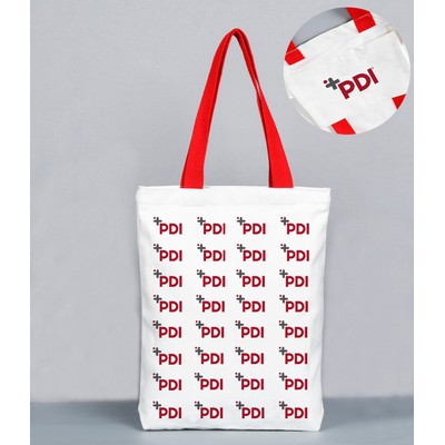 Custom Printed Canvas Tote w/Interior Pocket