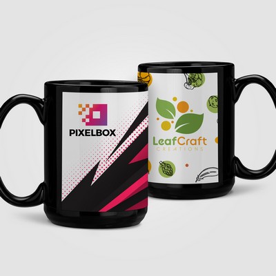 SimpliColor 15 oz. Black Ceramic Mug - Sublimation