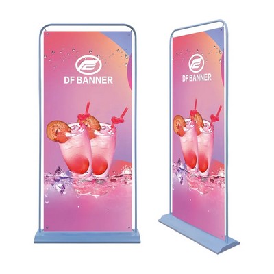 Door Shaped Full 31.5x71" full sublimated banner and stand