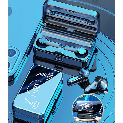 Mirror Surface TWS Earbuds W/800 mAh Power Bank