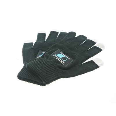 Texting Gloves - Woven Patch - Ocean Import