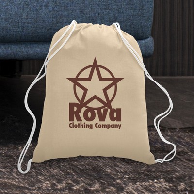 Natural Cotton Drawstring Backpack