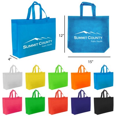 Non-Woven Shopping Bag Grocery(15.5 n W x 12in H x 4in D)