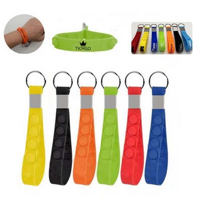 Push Pop Fidget Stress Reliever Keychain Bracelets