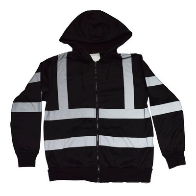 VISIPRO Reflective Safety Full-Zip Hoodie with Bands & Brace