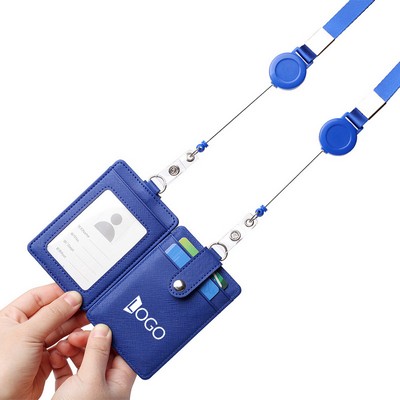 ID Badge Holder With Retractable Lanyard