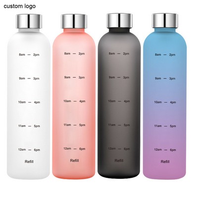 33 Oz. TRITAN/BPA-Free Water Bottle W/Time Marker