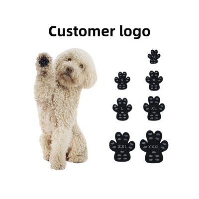 3"x3 1/2" Silicone Self-Adhesive Dog Paw Protector/Anti-Slip Toe Grip Pads