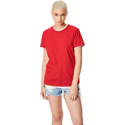 Hanes Ladies 4.5 Oz., 100% Ringspun Cotton Nano-T® T-Shirt