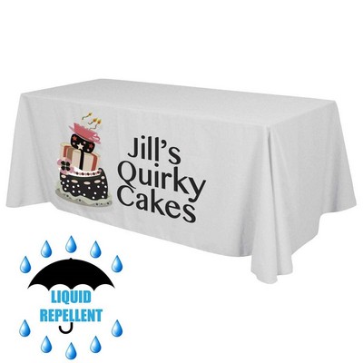 8' Custom Printed Liquid Repellent Table Throw - Front Panel Print