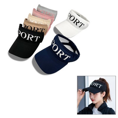 Unisex Sublimation Sport Sun Visor Hats Empty Top Baseball Cap