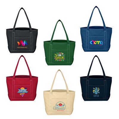 Full Color Medium Starboard Cotton Canvas Tote Bag