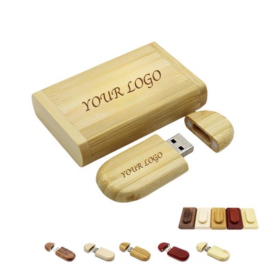 16 GB Bamboo USB 2.0 Flash Drive With Bamboo Box