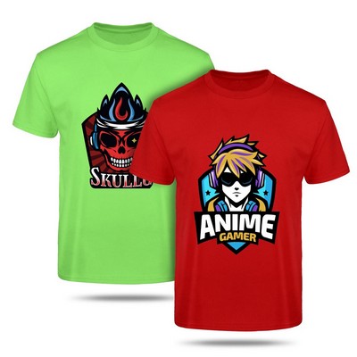 100% Cotton Full Color T-Shirt With DTG Print - 5.3 Oz