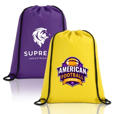 Non Woven Custom Drawstring Backpack - 14" X 17"