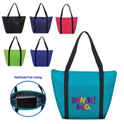 Custom Printed Insulated Zipper Cooler Bag