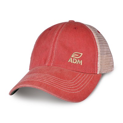 Merrimack Hat Co.® Austin Vintage Trucker - Red-Tan