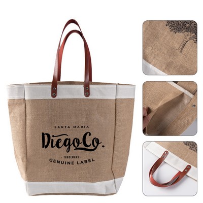 Jute Beach Tote Bag