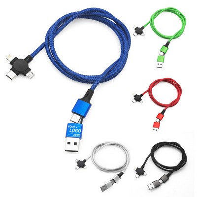 5-in-1 Cross USB Cable Splitter (Charging + Data Transfer)