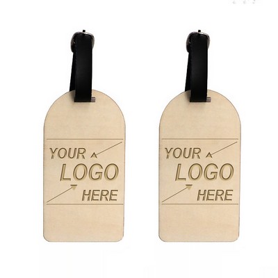Wooden Luggage Tag