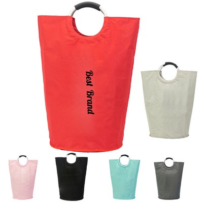 Collapsible Fabric Laundry Bag With Handle