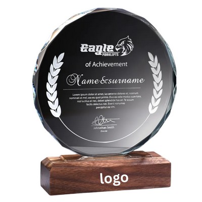 Laser Engraved Crystal Glass Award