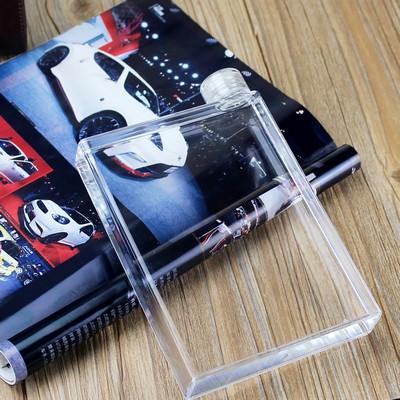 Acrylic Square Flat Water Bottle
