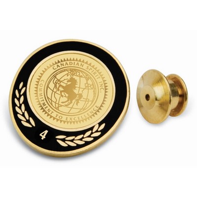 4 Years Milestone Lapel Pin W Gold Medallion