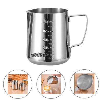 12 Oz Coffee Milk Frothing Pitcher With Measurement