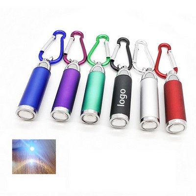 2-in-1 Portable Mini Metal Compact Flashlight LED Torch Carabiner