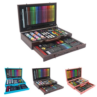 3-Layer Wooden Art Box Set
